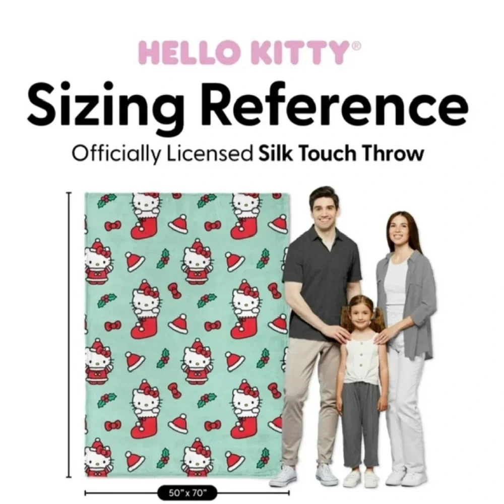 Hello Kitty “Hello Mittens” Ultra Fine Faux Fur Throw (NWT)